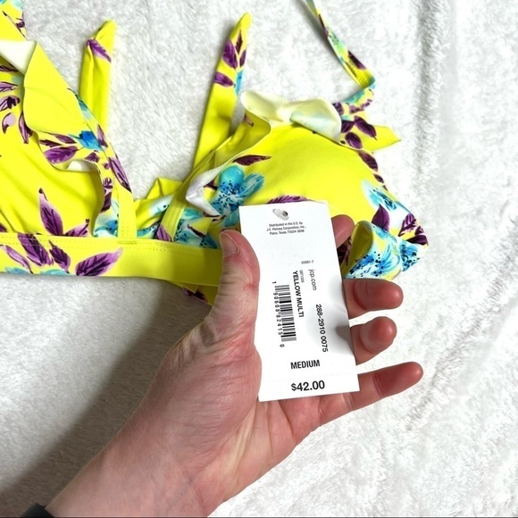 Sugar Beach Neon Tropical 2 Piece Bikini Set Size Medium / large New With Tags - Picture 6 of 16